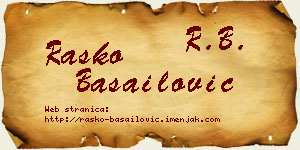 Raško Basailović vizit kartica